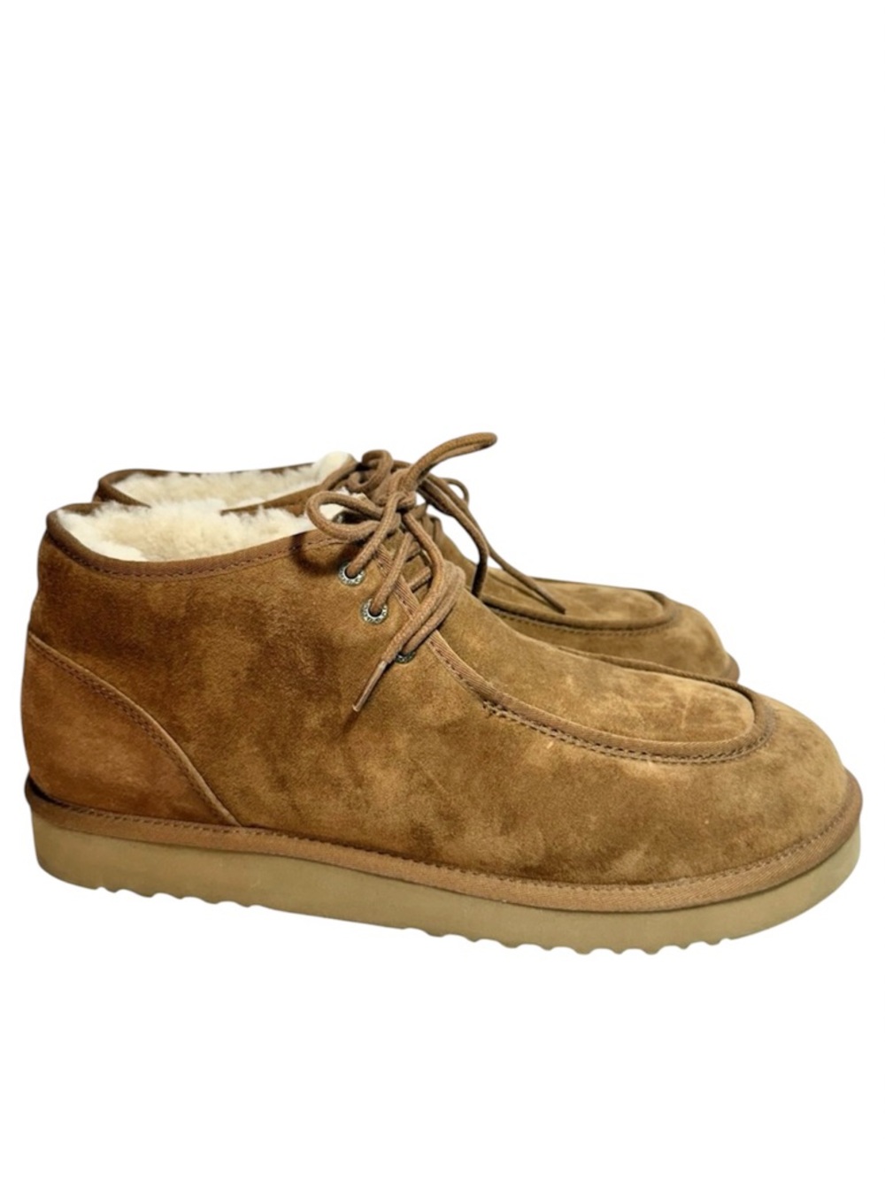 UGG Neumel Tan Suede Sheepskin Sherpa Lined Chukka Ankle Boots